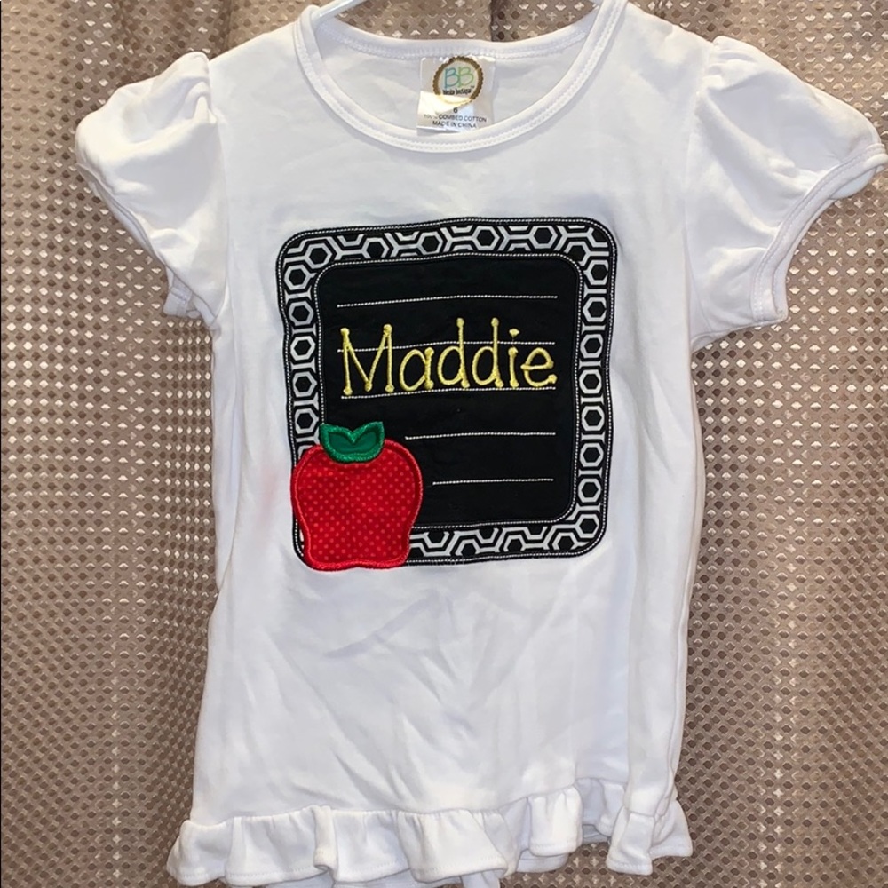 Adorable Back To School Shirt for Maddie Size 6